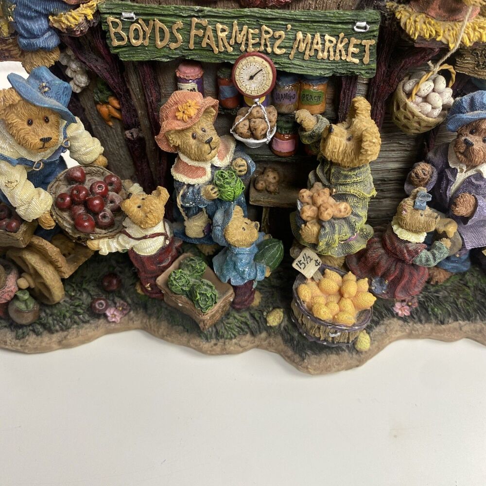 Boyds Bears Danbury Mint Farmers Market Collector Clock Works - Picture 5 of 16